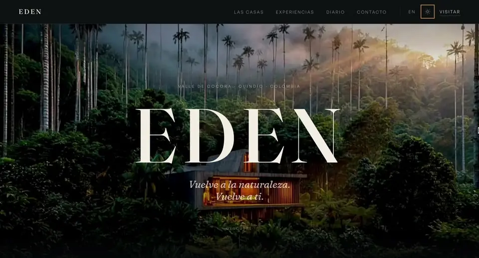 Sitio de turismo en computador